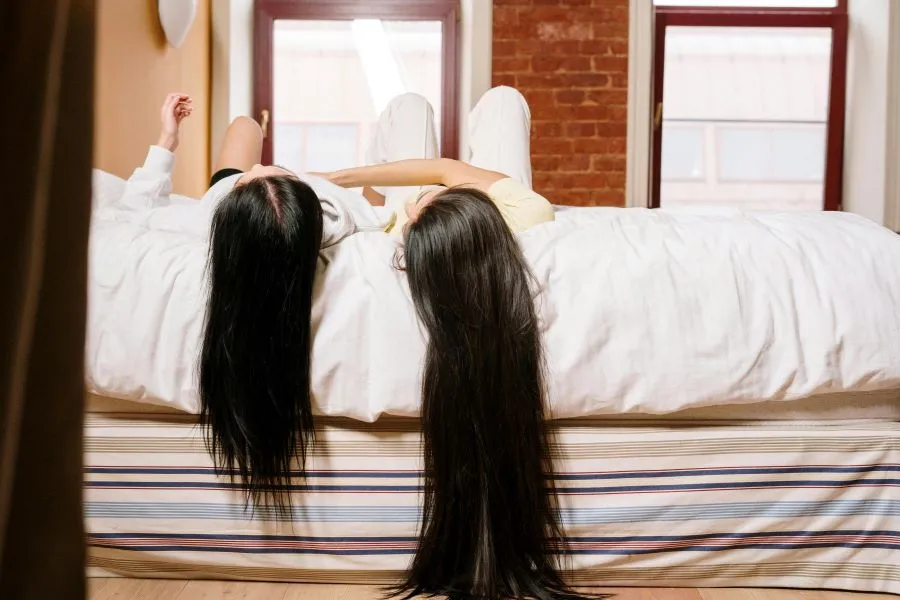 women with long hair