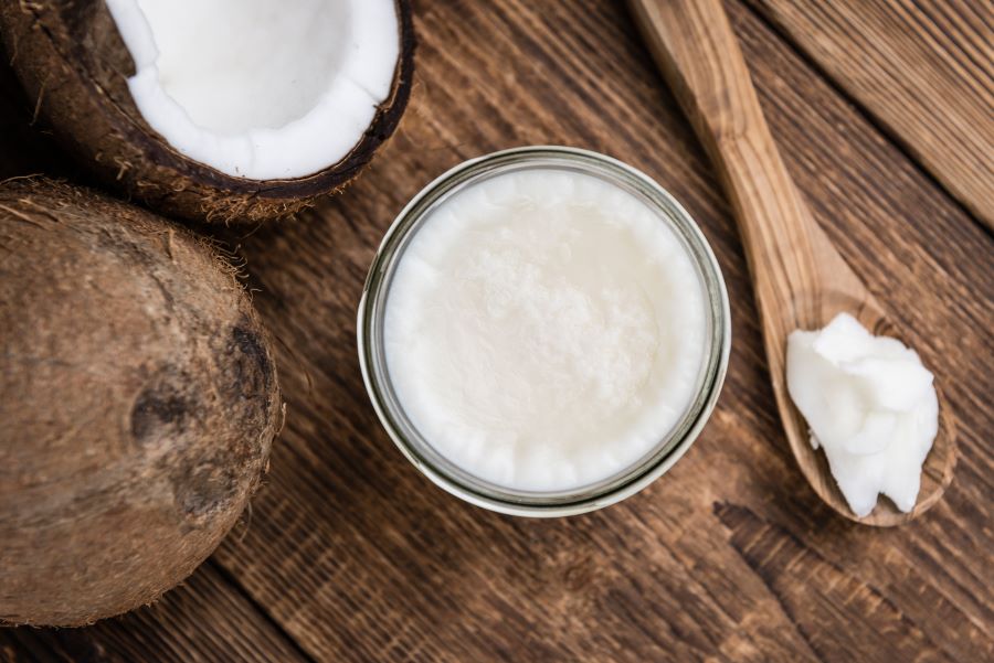 coconut oil in a jar