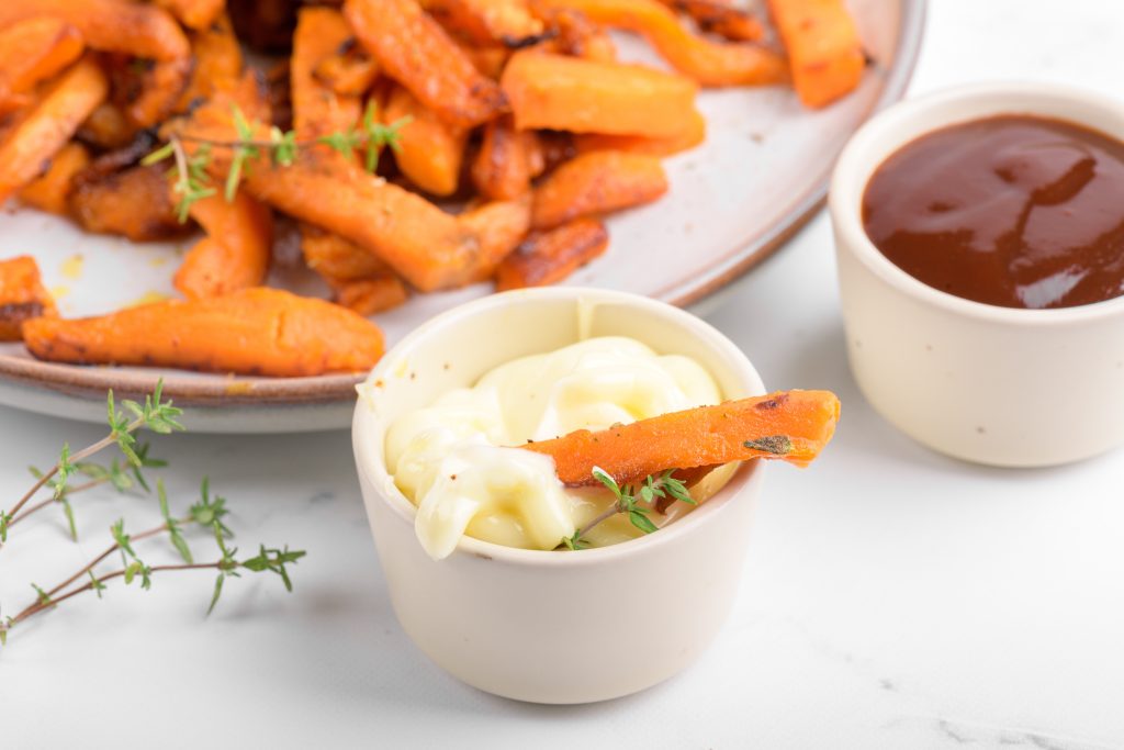 homemade roasted sweet potato with herbs